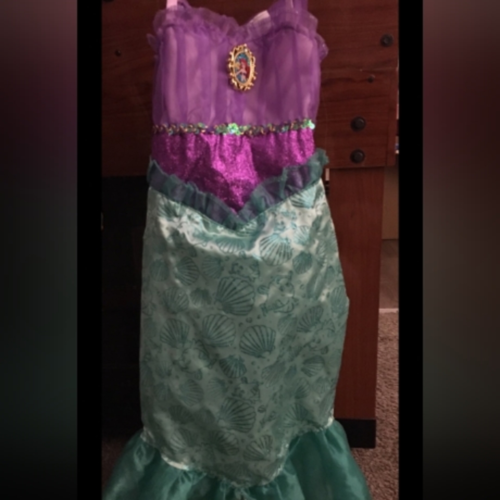 Disney Girl's 4-6x colorful Princess Ariel Costume play dress